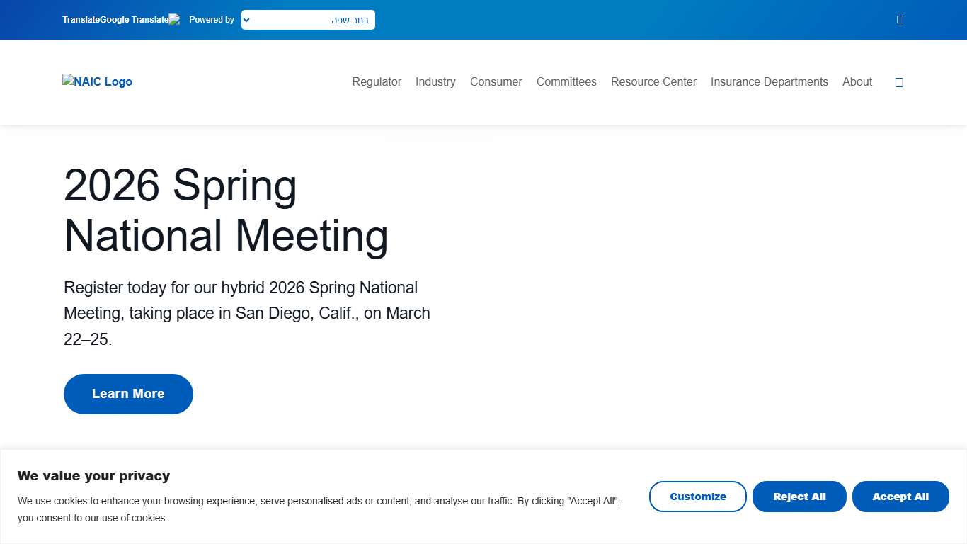 NAIC - Supporting Insurance, Regulators, & Public Interest