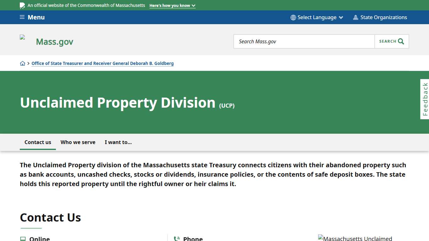 Unclaimed Property Division | Mass.gov