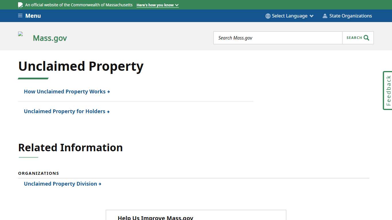 Unclaimed Property | Mass.gov